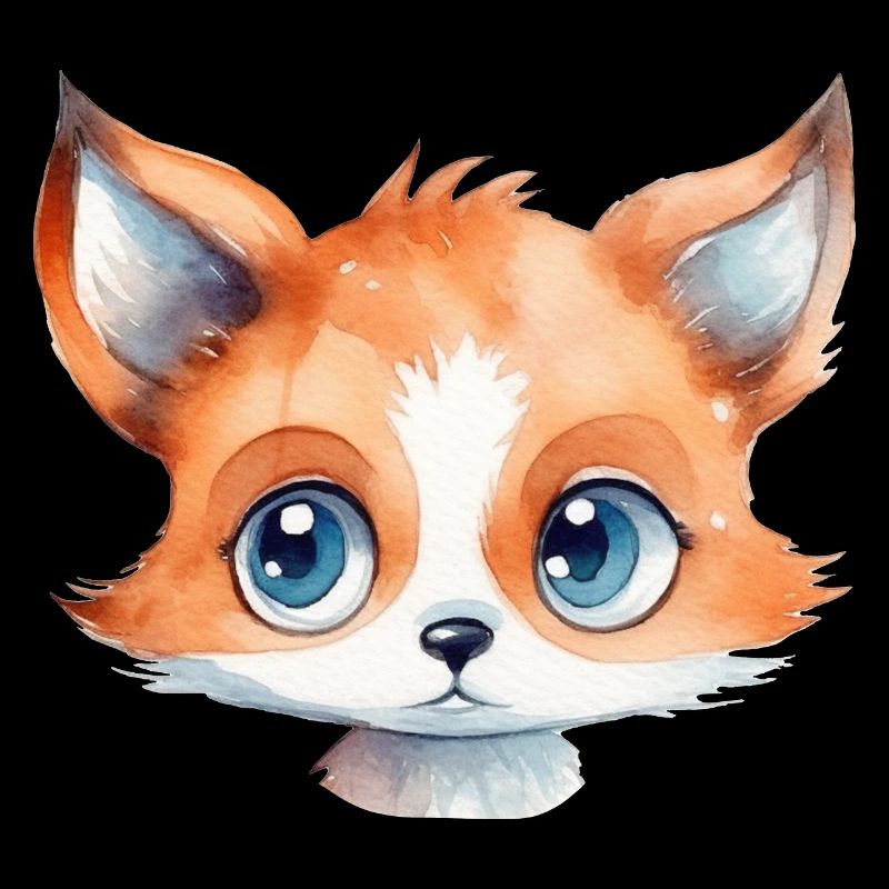 Fox Head Dessin Aquarelle