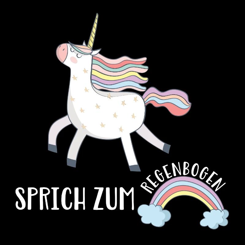 Sprich Regenbogen Einhorn Comic Unicorn Cool Shirt