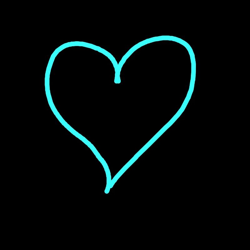 Pale blue / blue heart gift idea