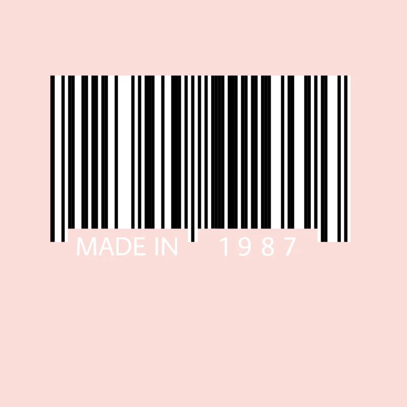 Made in 1987 Barcode Geschenk