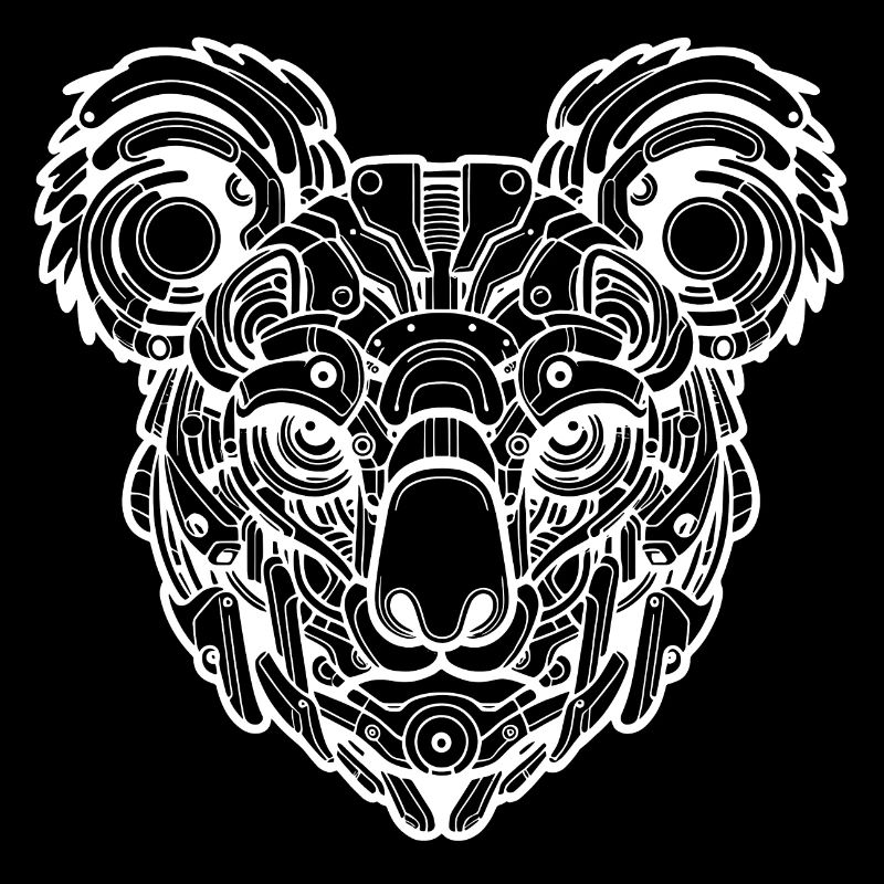 Biomechanical Koala - White Design