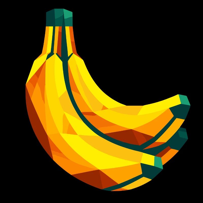 Banane géométrique abstraite - Design de couleur