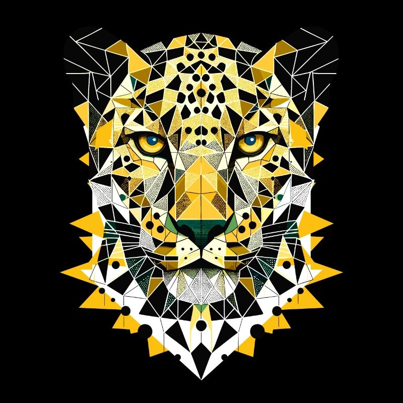 Abstrakter geometrischer Leopard - Farbdesign
