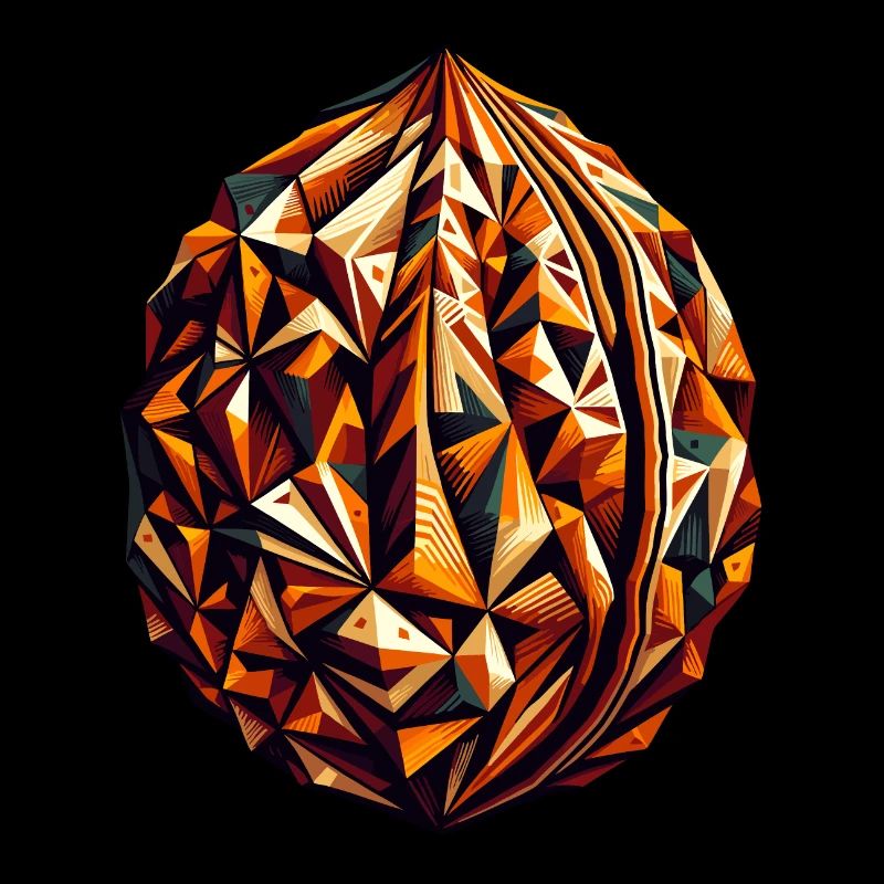 Abstract Geometric Nut - Color Design