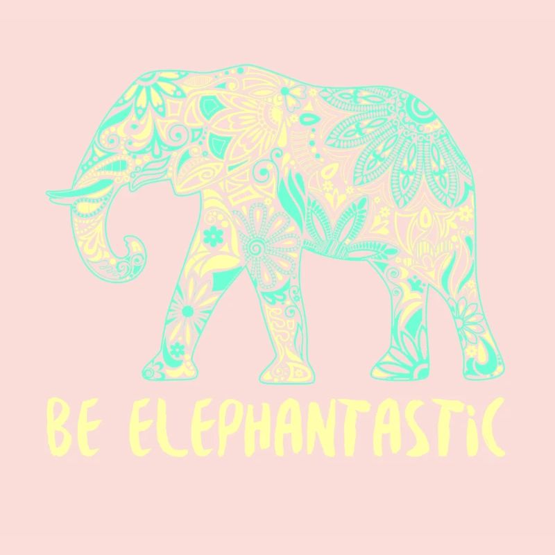 Be Elephantastic Boho Elephant Art