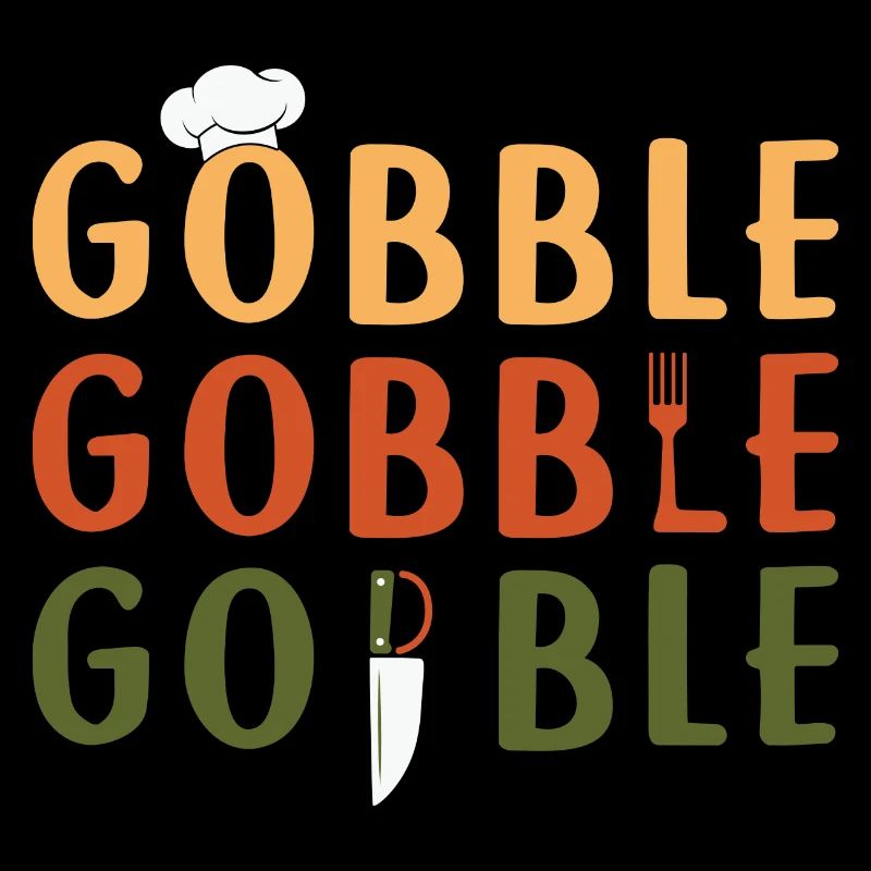 Thanksgiving Fall Gobble Chef Fork