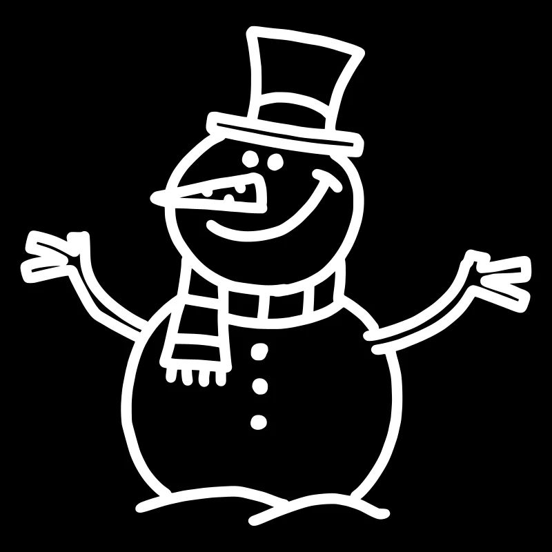 Christmas drawing snowman