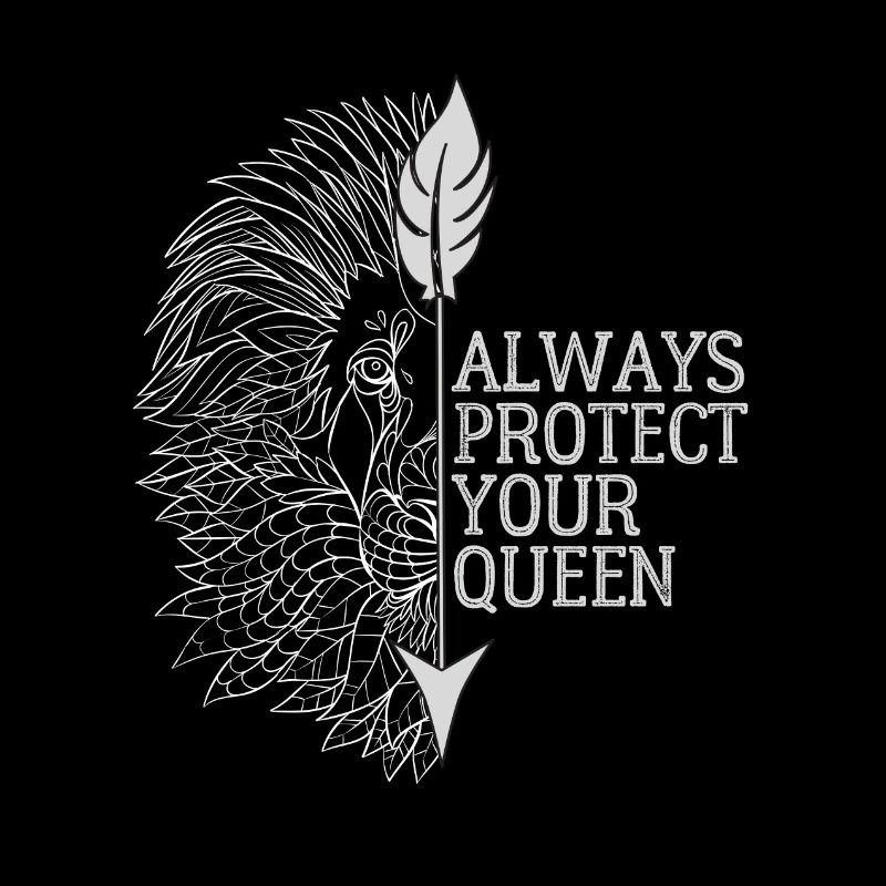 Always Protect Your Queen Lion Graphics