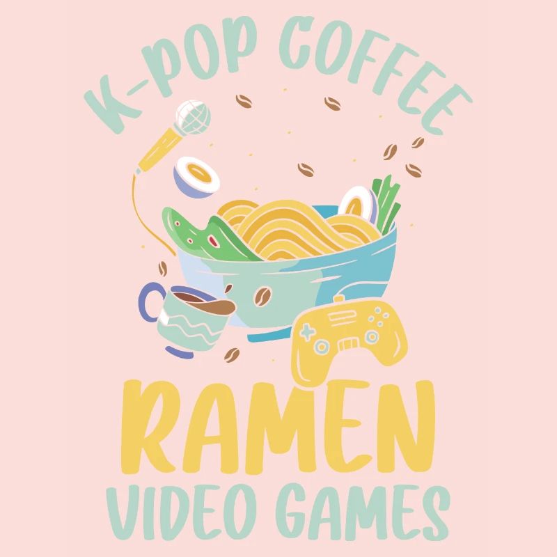 K pop coffee ramen video games