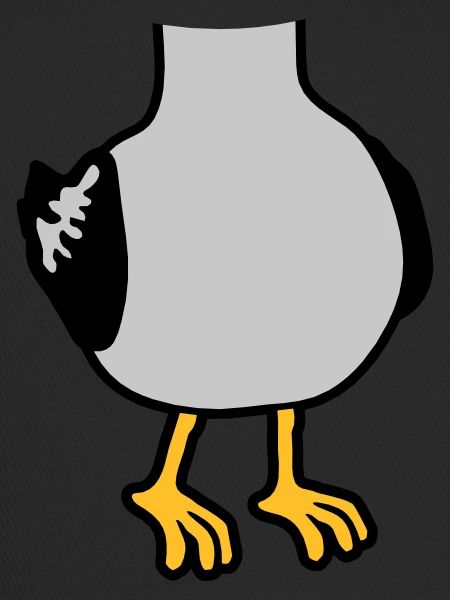 Seagull without head costume