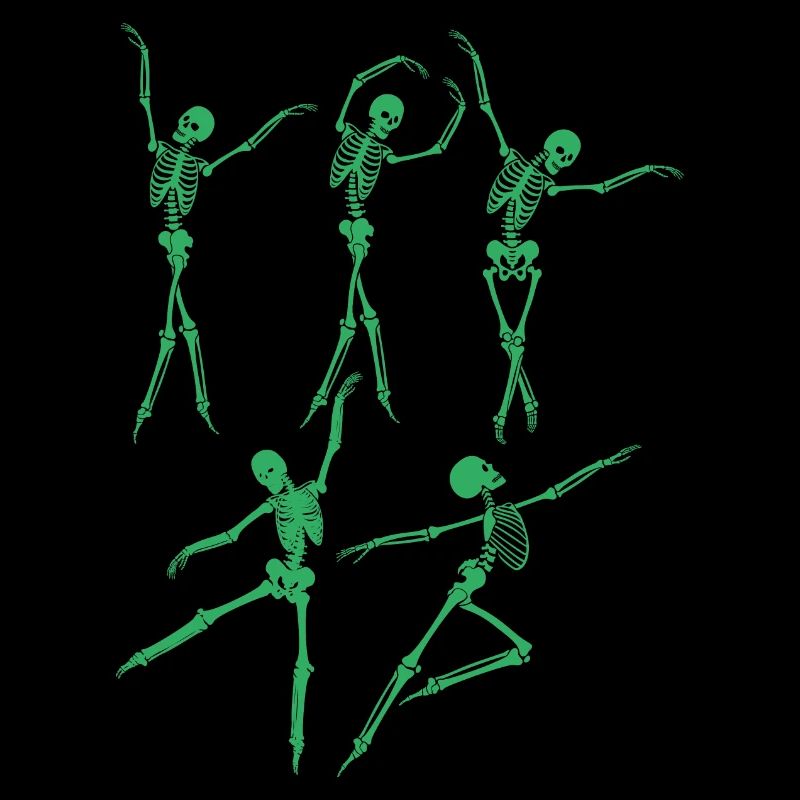 Green Dancing Skeleton