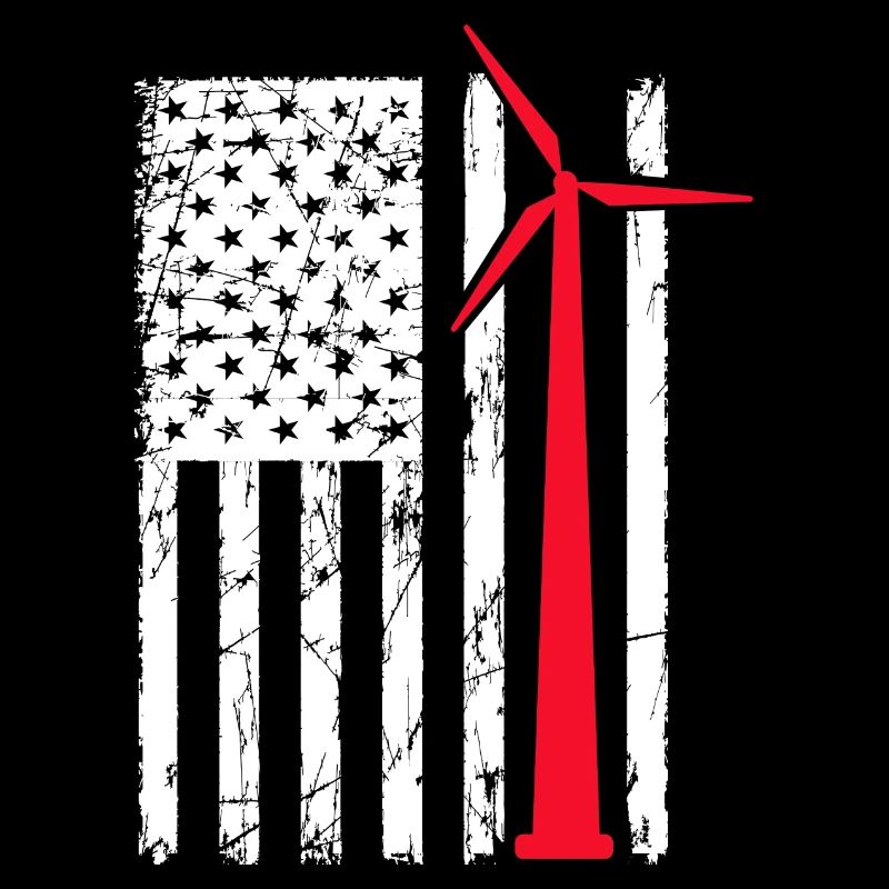 Conception d’une éolienne Flag USA pour un passionné des États-Unis