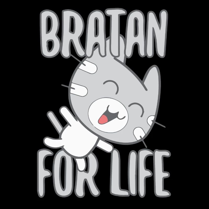 Bratan Katze Kater grau Geschenk