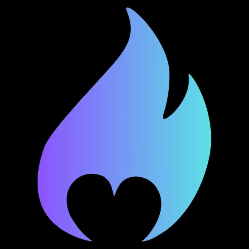 Flamme mit Herz