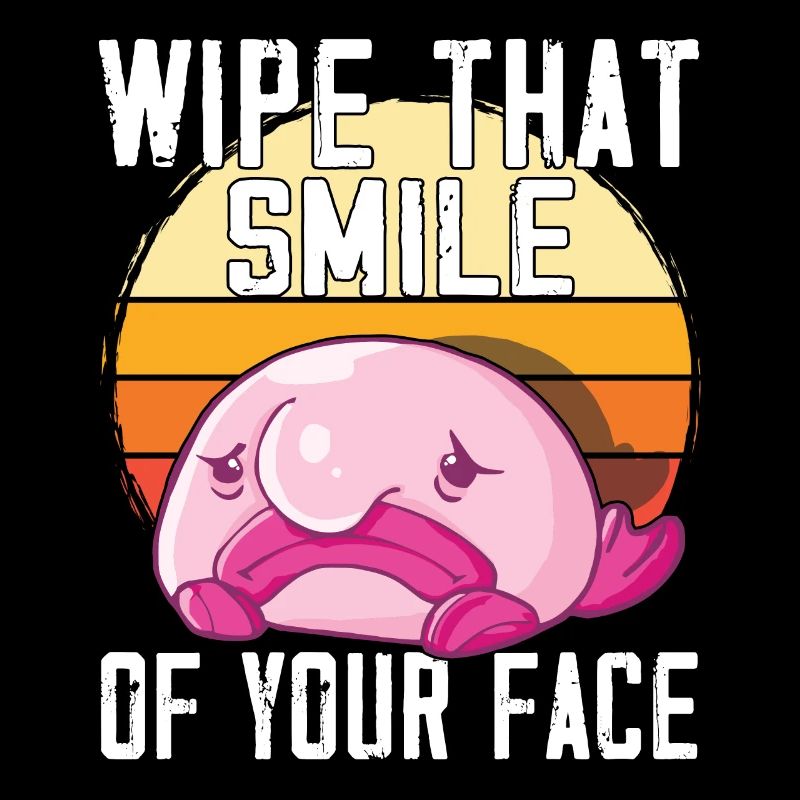 Costume de Blobfish - Visage de poisson Blob laid -