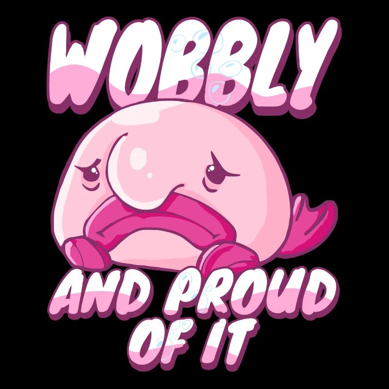 Costume de Blobfish - Visage de poisson Blob laid -
