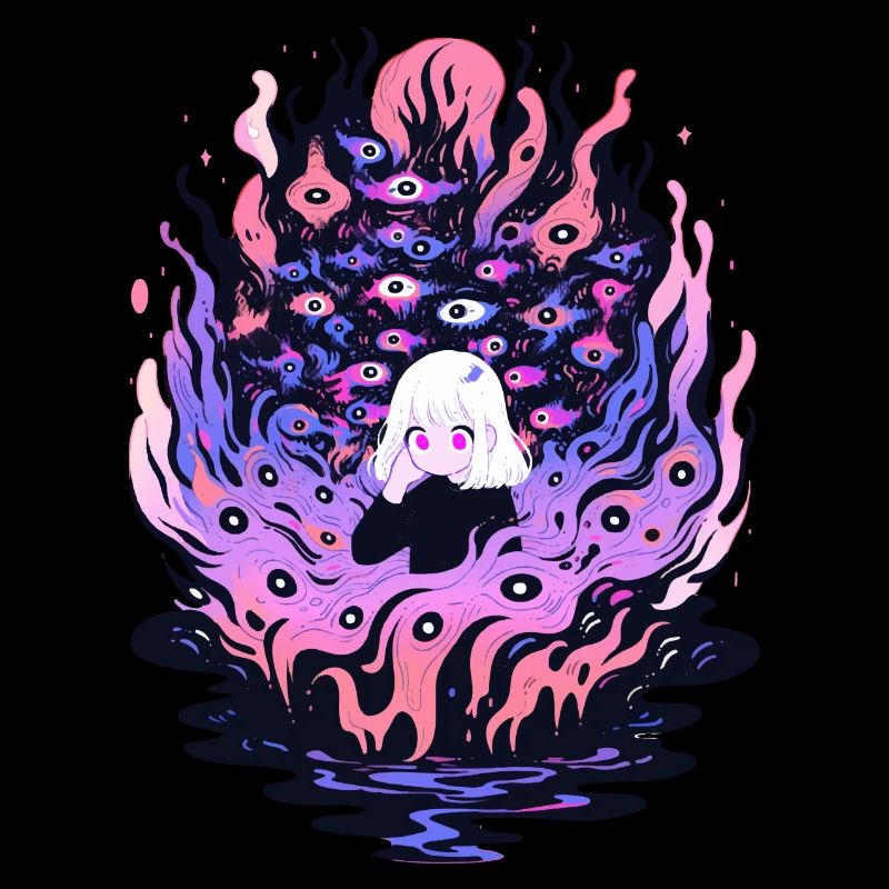 trippy Halluzination psychedelisch Mädchen