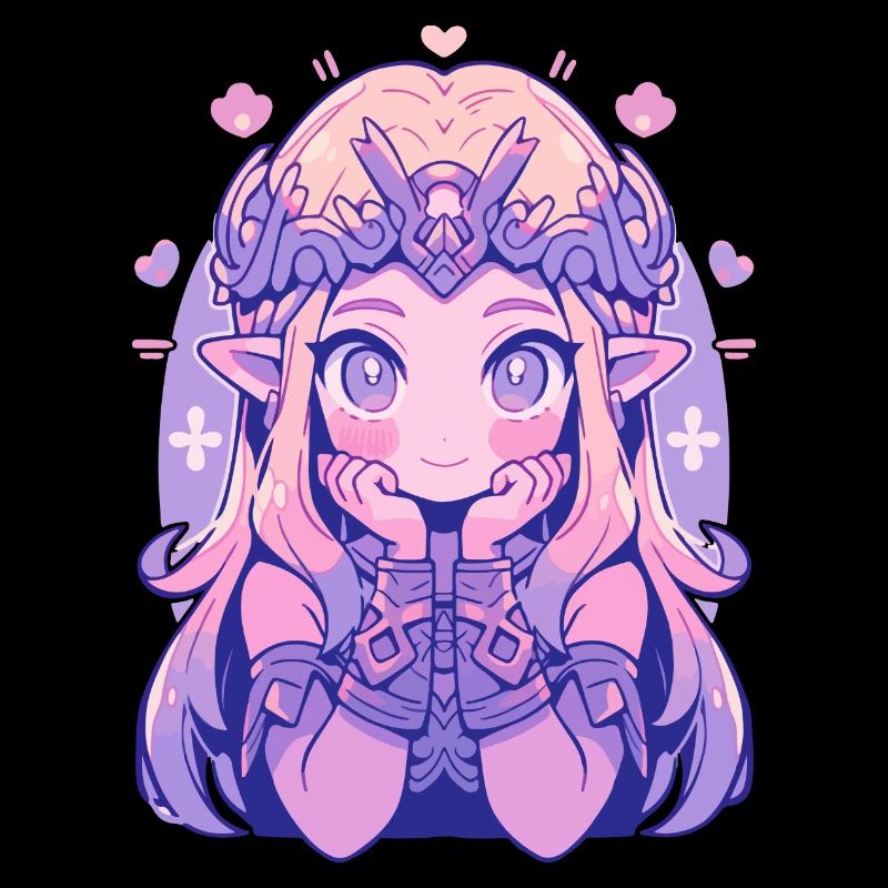 Princesse Chibi mignonne - Conception de conte de fées mignon