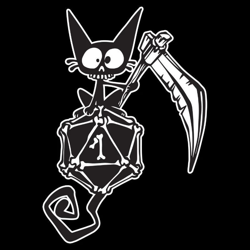 Grim reaper cat Funny Role Playing Cat RPG