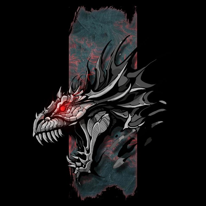 Infernos Brüllen: Drache mit roten Augen