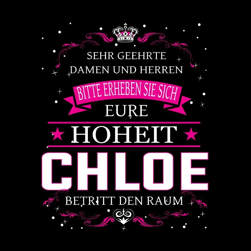 Son Altesse Chloé entre dans la pièce