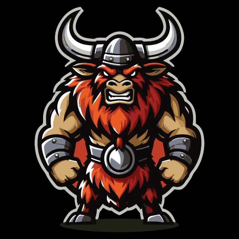 Vikings Enragés aux Cornes de Taureau