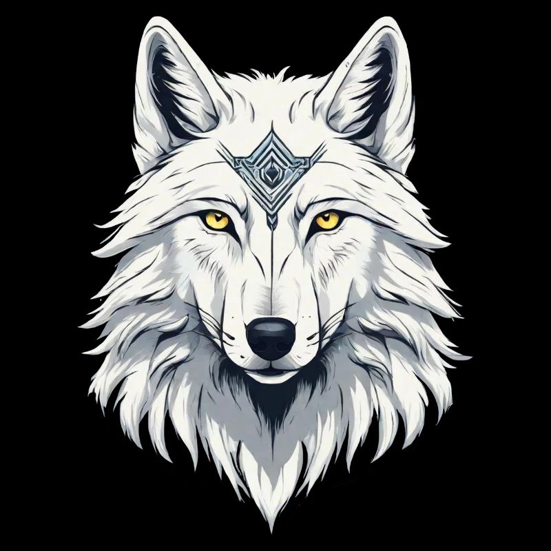 Loup sauvage blanc