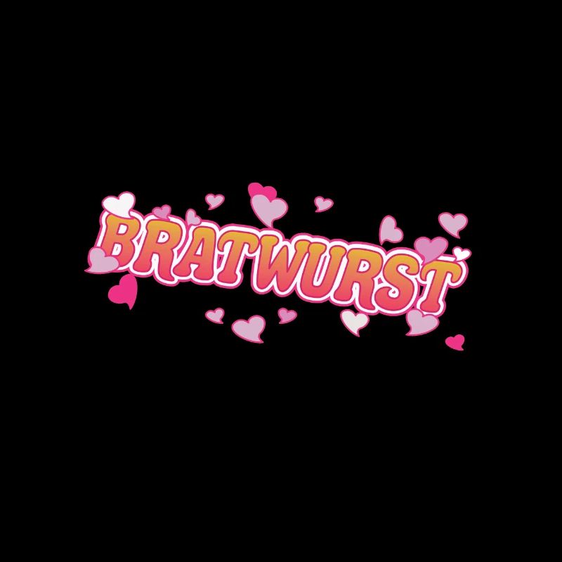 Bratwurst with Hearts - Grillwurst Fan Design