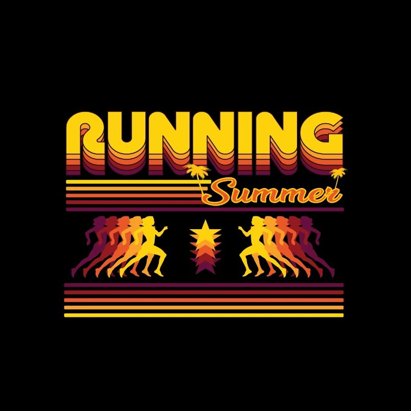 Cool Retro Running Summer Design for the Runner