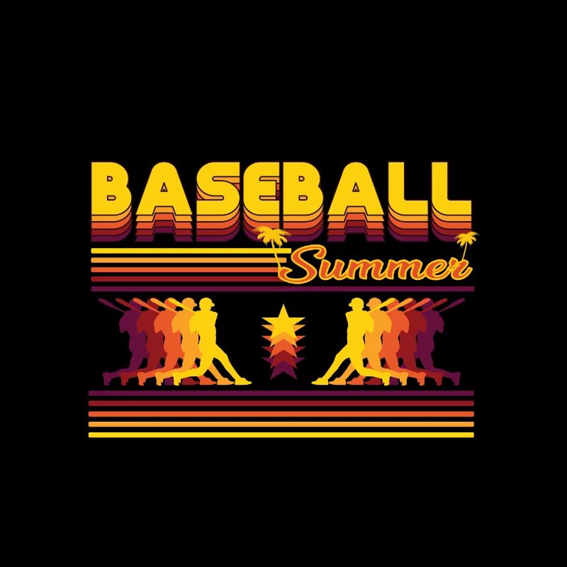 Cooles Retro Baseball Sommer Design