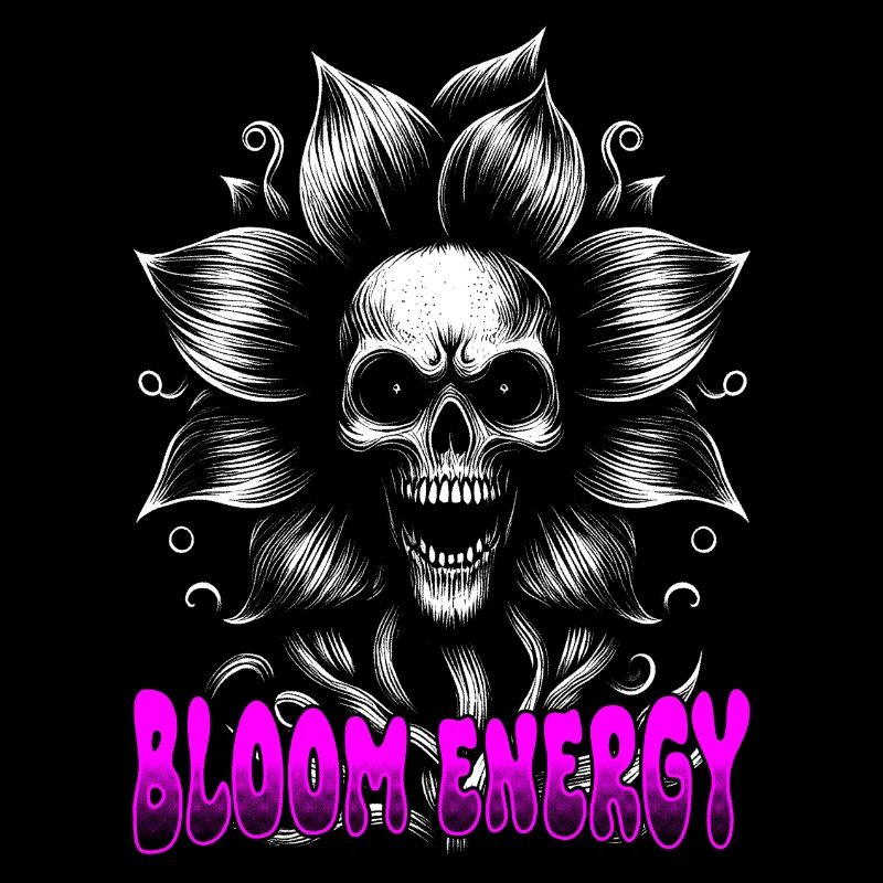 Bloom Energy Sinistre Crâne Fleur Visage