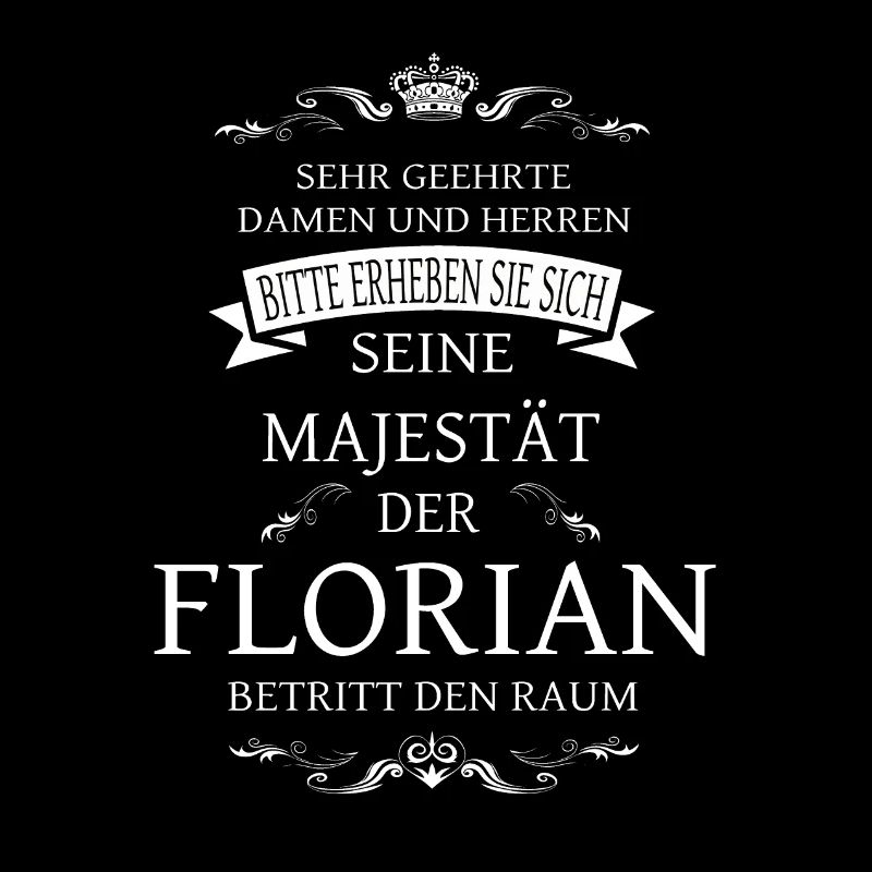 Sa Majesté Florian entre dans la pièce