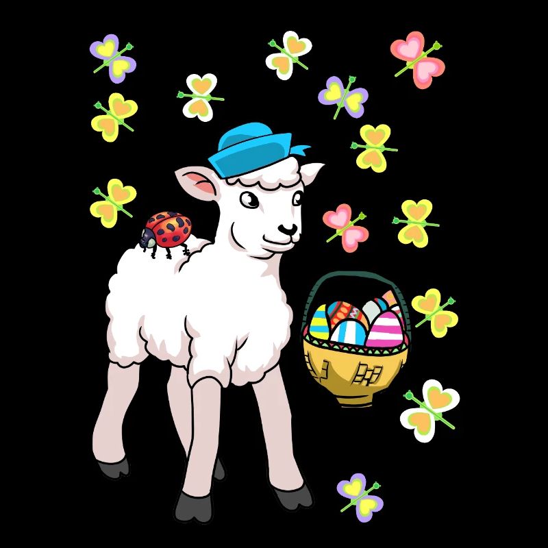80er Ostern Schaf Schafe Ostereier Lamm Kinder