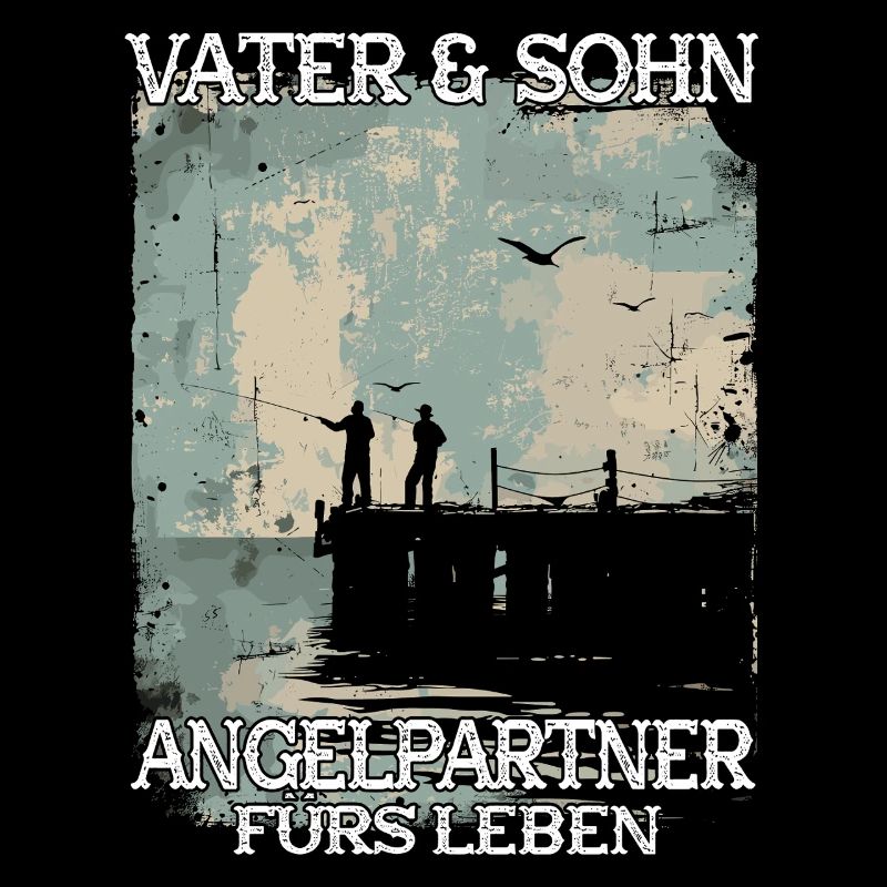 Vater und Sohn als Fischereipartner