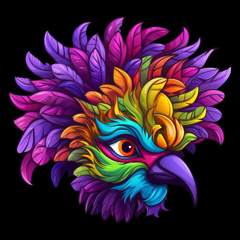 Flamant rose Mardi Gras Masque