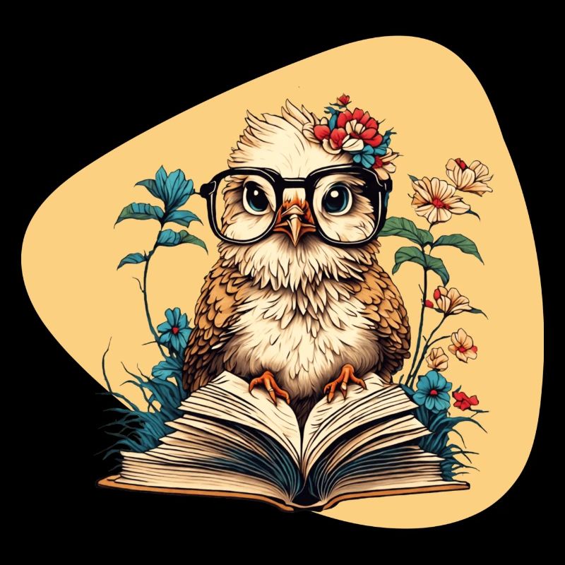 Eule mit Buch