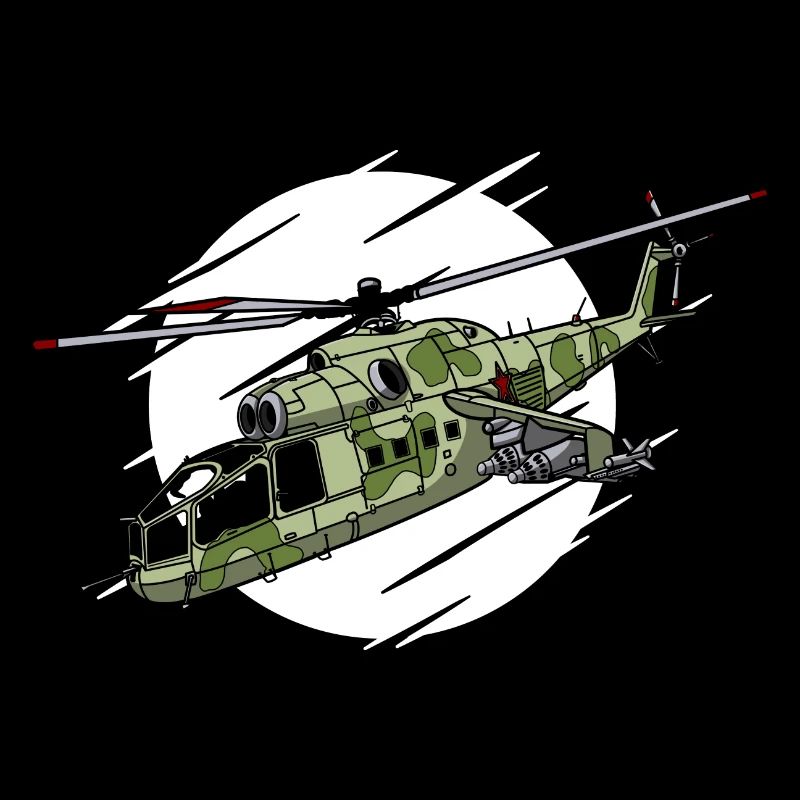 Sun Attack Helicopter MI 24 Russie soviétique