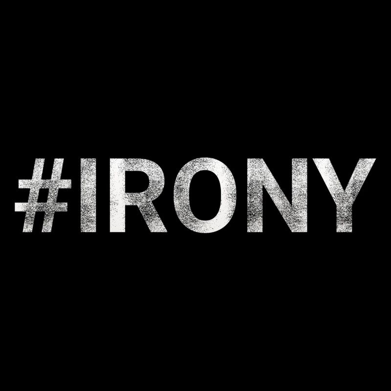 Irony hashtag