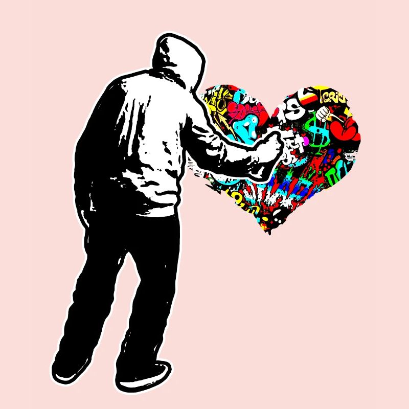 Graffiti Heart Doodle Draw Paint Write Wall Gift
