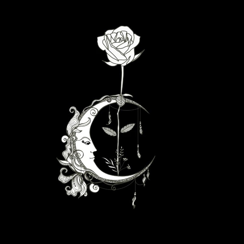 Witchcraft Moon rose occulte