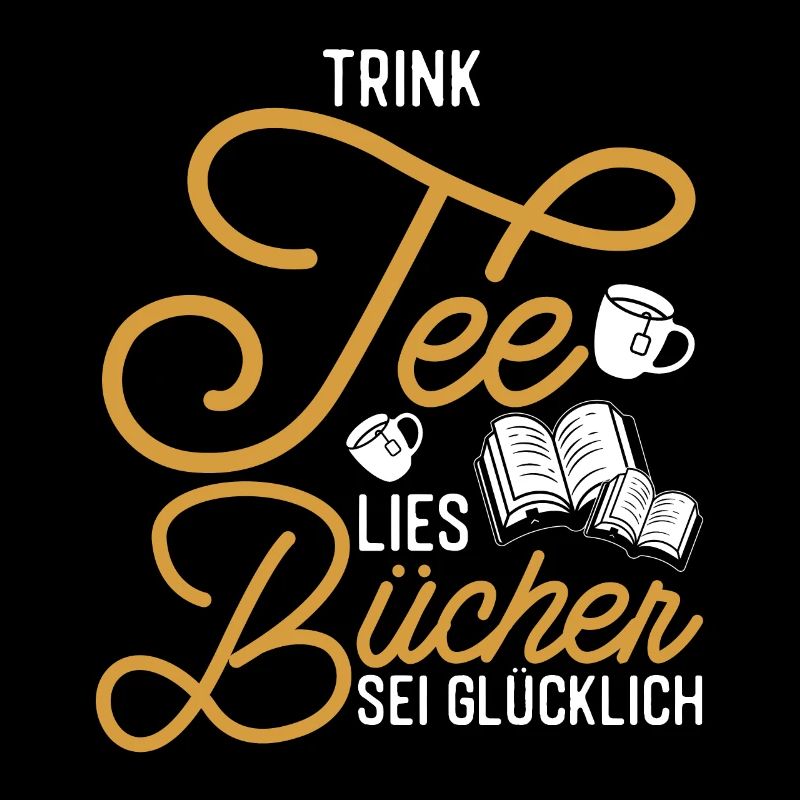 Leseratte Tee Spruch Bücherwurm