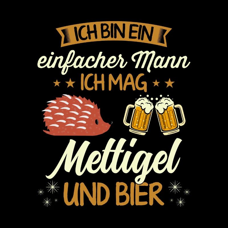 Mettigel und Bier Hackfleisch Hackepeter Mett