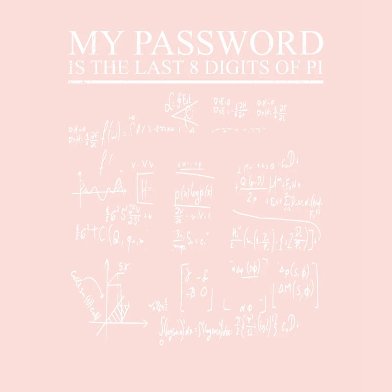 Math Mon mot de passe est les 8 derniers chiffres de Pi 3.14