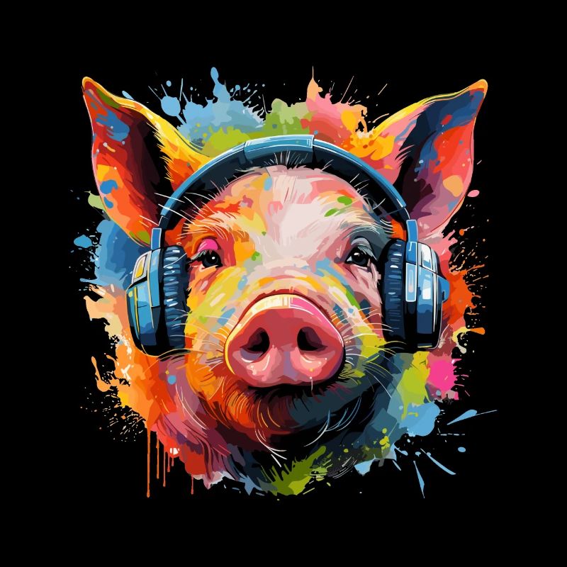 Schwein Kopfhörer