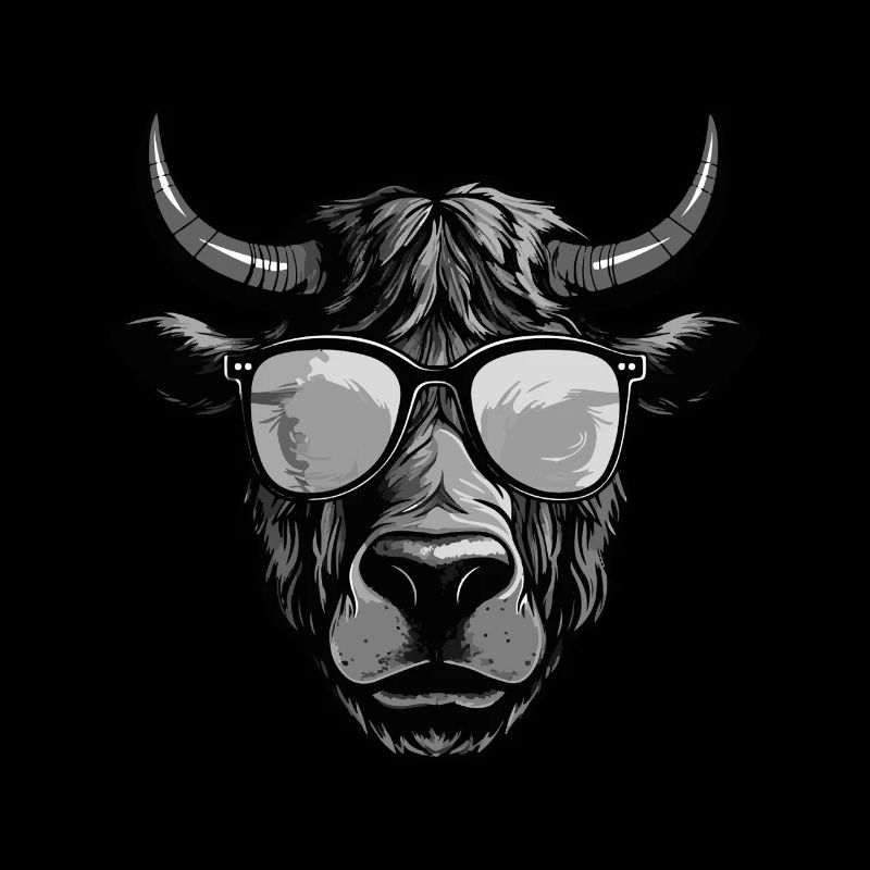 Bull Head Portrait Cool Taurus