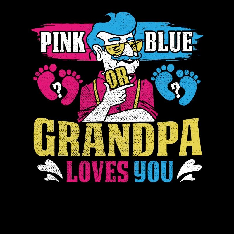 Rosa Oder Blauer Opa Liebt Dich Design Für Opa