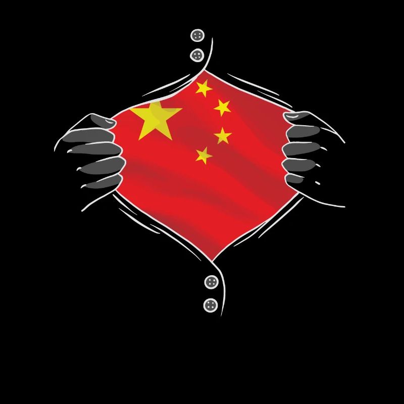 Le drapeau chinois fier