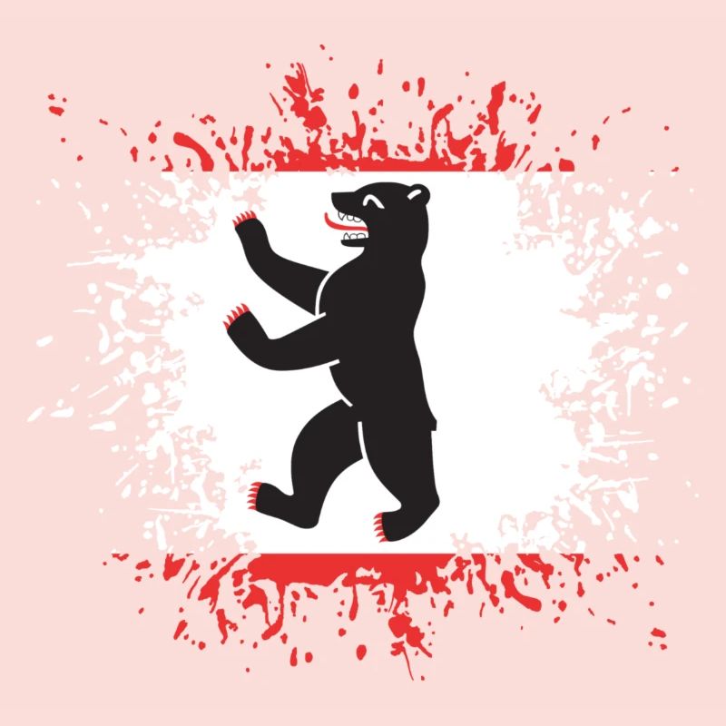 Drapeau, berlin, blot blot éclaboussures b