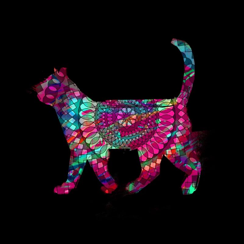 Cat,Colorful,Mandala, Colorful Cat,Pattern,Orient