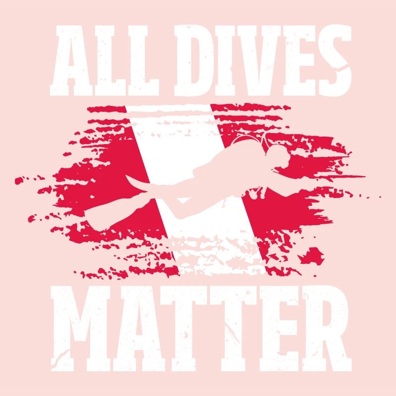 Toutes les plongées comptent Drapeau de plongée rouge blanc Scube Diver